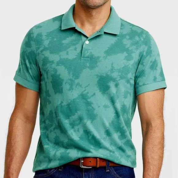 Goodfellow & Co Other - Goodfellow & Co. Men's Short Sleeve Tie Dye Polo Shirt Green Plus Size XXL NWT